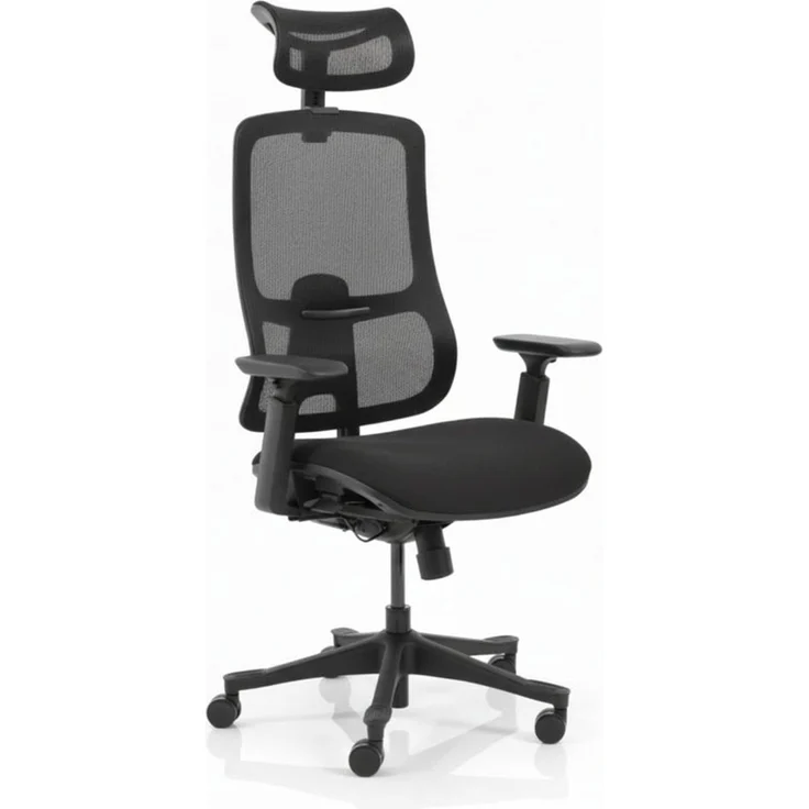 VALKENSTOL M5 POLSTER-SITZ Bürostuhl ergonomisch mit Schaumstoff Sitz - 5 Jahre Garantie - adaptive Lordosenstütze - verstellbare Sitztiefe – Bild 1