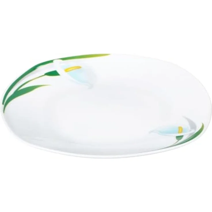 MamboCat Frühstücksteller 6x White Calla Kuchenteller Porzellan 6 Personen florale Teller – Bild 5