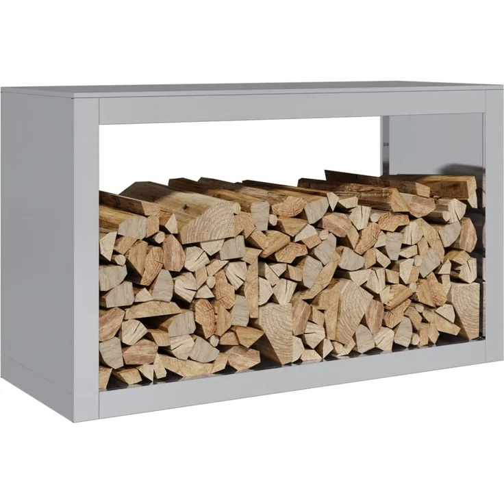 vidaXL Brennholzregal 100x40x60 cm Verzinkter Stahl 850987 – Bild 2