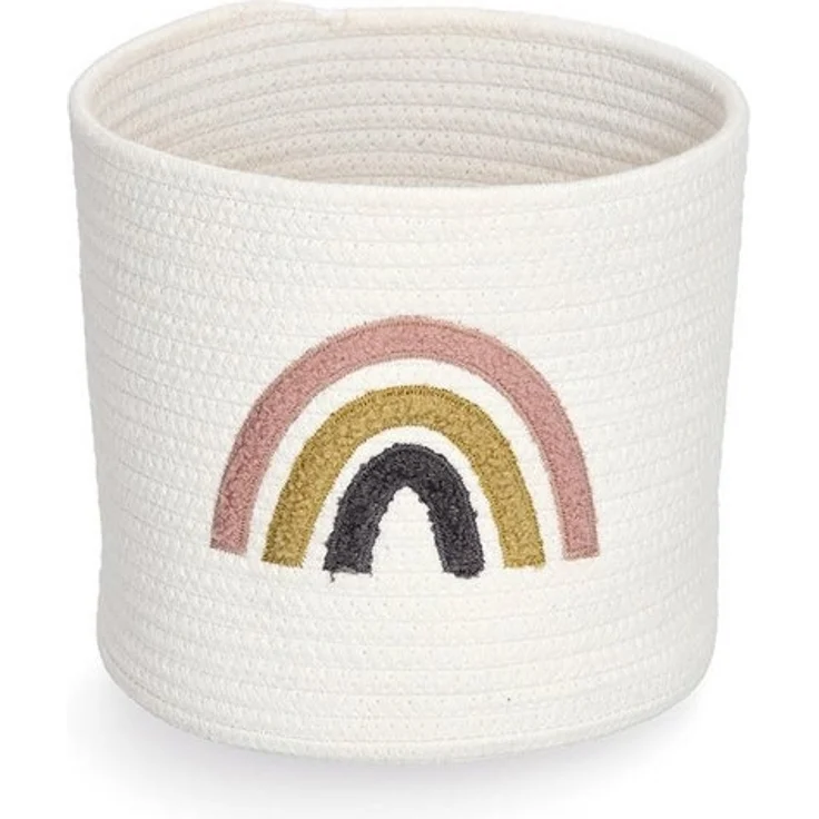 Zeller Aufbewahrungskorb 'Rainbow', Baumwolle/Polyester,, weiß, ca. Ø 25 x 22 cm – Bild 4