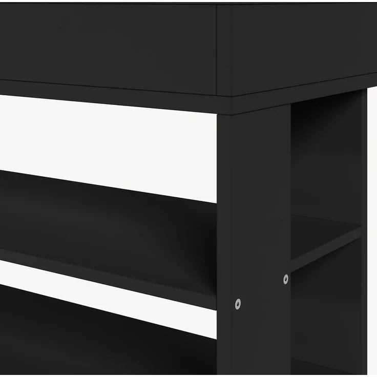 Standregal Boppeelo 94x75x30 cm Schwarz [en. casa] – Bild 6