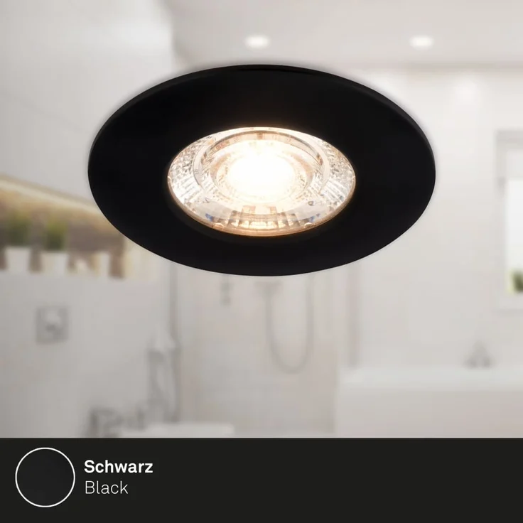 Briloner LED-Einbauleuchten Kulana Mini 3er Set Mini 3,6W 350lm schwarz – Bild 5
