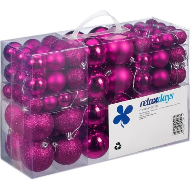 Relaxdays Weihnachtskugeln 100er Set – Bild 1