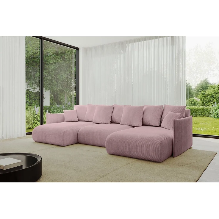 ALTDECOR Wohnlandschaft ONESK-U, Couch mit Schlaffunktion, Wohnzimmer - Ecksofa, Corner Sofa Bett Eckcouch Couch U-Form Schlafcouch Ausziehbar – Bild 3