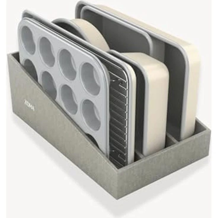 Zoha Backform mit Aluminiumkern und innovativer keramischen Antihaftbeschichtung, (6-tlg), Bis zu 290 °C hitzebeständiger Alu-Stahlkern, mühelose Reinigung – Bild 1