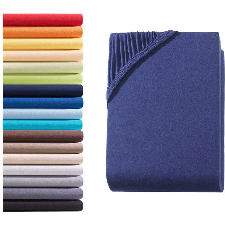 Hometex Premium Textiles Spannbettlaken Jersey Spannbettlaken 100% Baumwolle, Jersey, Gummizug: Rundumgummizug, Premium-Jersey Matratzenhöhe bis 23 cm – Bild 1