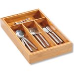KESPER 5818613 Variabler Besteckkasten Bambus ausziehbar von 26 - 49 cm