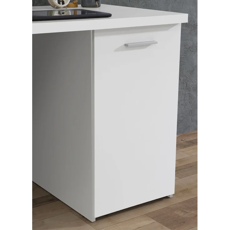 Schreibtisch >NET106< mit 4 Schubladen und Tür, in weiß - 145x76,3x60cm (BxHxT) – Bild 5