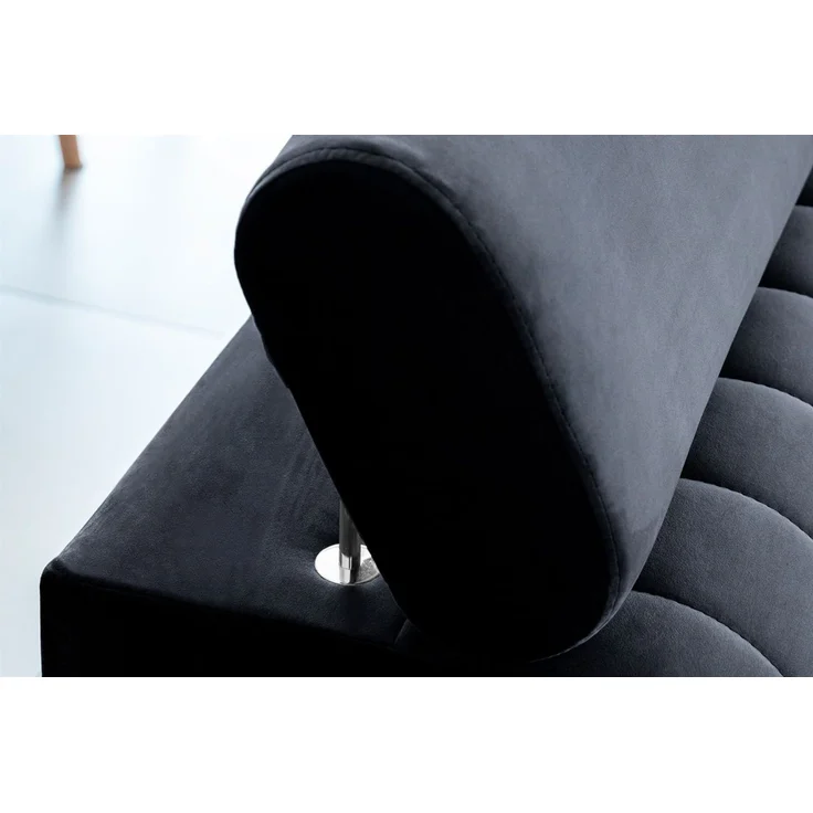Sofa 3-Sitzer mit Schlaffunktion Schlafsofa ELENI Stoff Monolith Dunkelblau – Bild 5