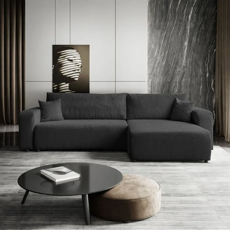 Lookway Ecksofa PRESTIGE L-Form Couch, mit Bettfunktion und Bettkasten