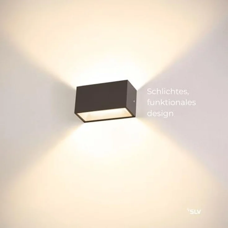 SLV 1005151 SITRA M LED Outdoor Wandaufbauleuchte anthrazit CCT switch IP65 – Bild 3