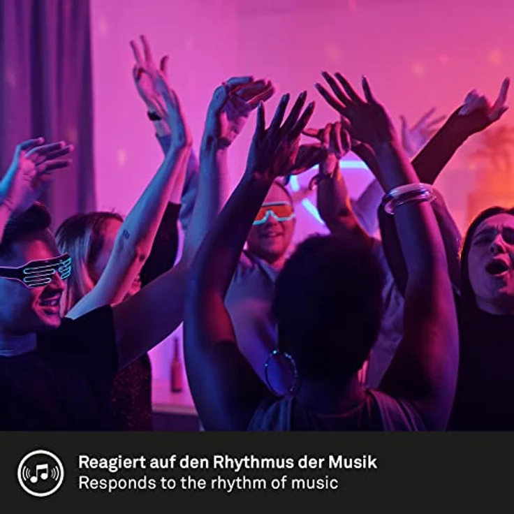 BRILONER Leuchten - RGBIC LED Strip 5m, Magic RGBIC Lichtband kürzbar, App-Steuerung, Fernbedienung, Musiksensor, Sprachgesteuert, LED Band, Leiste, Streifen, Weiß, 2313-150 – Bild 5