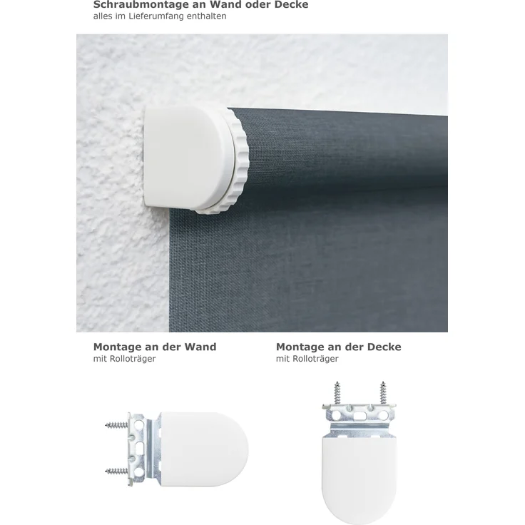 Lysel - Qualitätsspringrollo Tageslicht (B x H) 83cm x 190cm in dunkelgrau – Bild 3