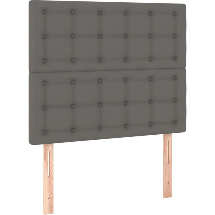 vidaXL LED Kopfteil Grau 90 x 5 x 118/128 cm Kunstleder 3122506 – Bild 4