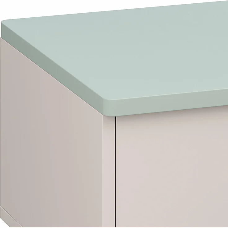 Kindernachttisch Sandnes 31x38x30 cm Weiß/Mintgrün [en. casa] – Bild 6