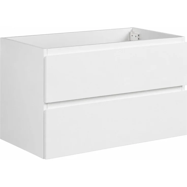 Waschbeckenunterschrank Angela 80cm - Hochglanz Weiß - Unterschrank Badmöbelset – Bild 1