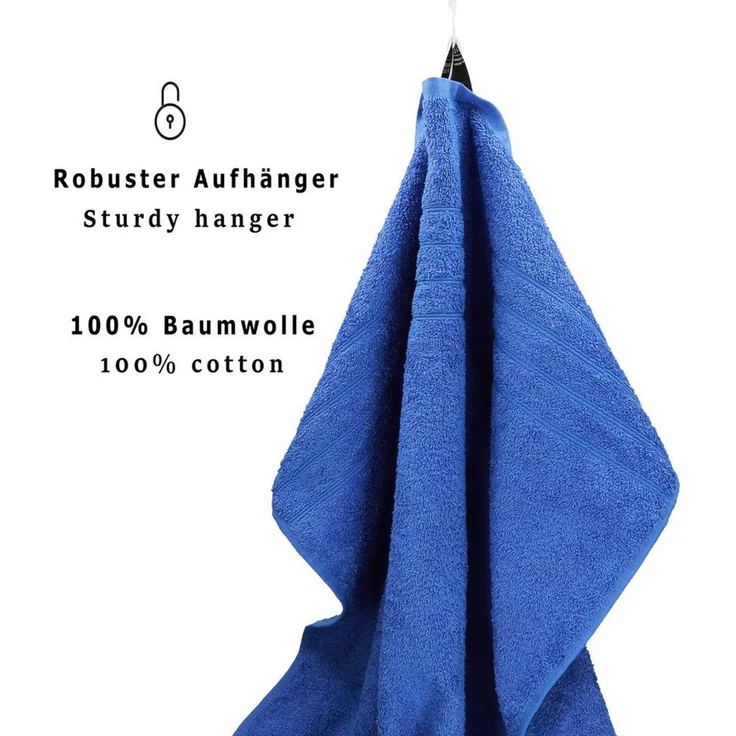 Betz Handtuch Set 8-TLG Handtuch-Set Deluxe, 100% Baumwolle (Set, 8-St), Farbe blau – Bild 4