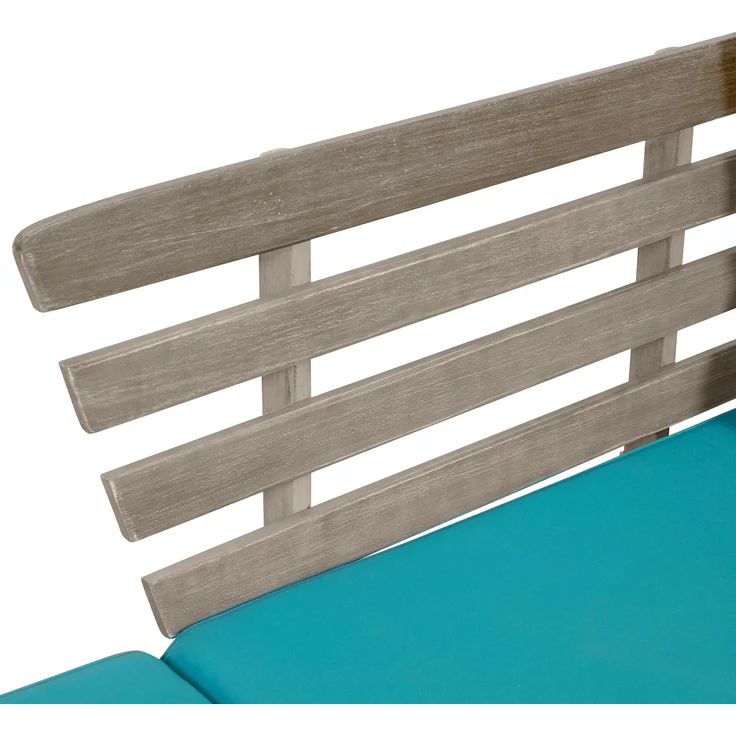 greemotion Multifunktionsbank Maui aus Akazienholz FSC® 100%, Holzbank mit Rollen und klappbaren Armlehnen, Gartenbank als Liege oder Bank nutzbar – Bild 7