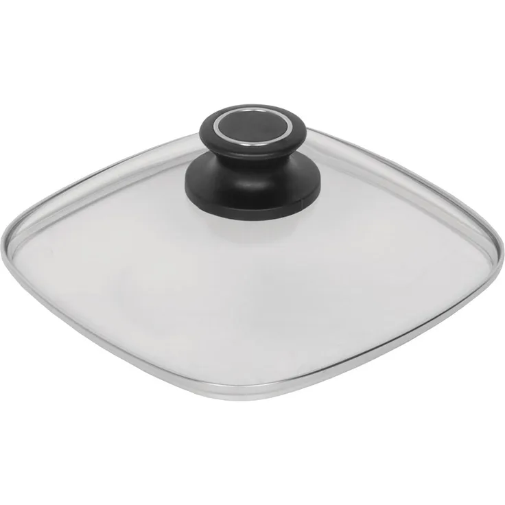 AMT GASTROGUSS Glasdeckel mit Knopf, Länge: 280 mm, Breite: 280 mm