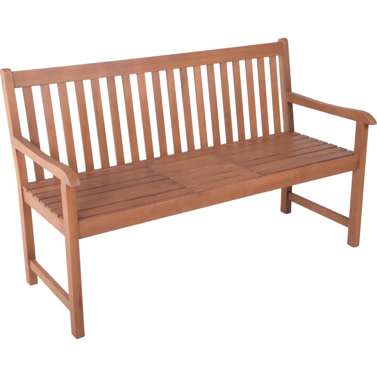 Gartenbank TURIN hochklappbarer Tisch - 142cm Breit, Eukalyptus, Natur, 65 x 142 x 89 cm | Terrassenbank Wetterfest Sitzbank Outdoor Bank – Bild 2