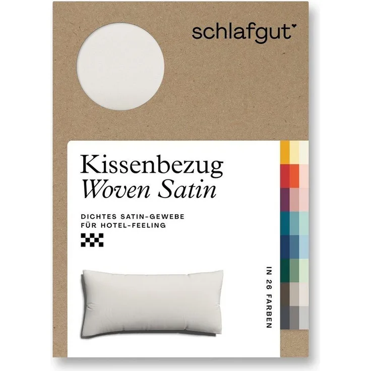 Schlafgut Kissenbezug Woven Satin aus Mako-Baumwolle, langlebig, pflegeleicht, dicht gewebt, (1 Stück), Kissenhülle mit Reißverschluss, passender Bettbezug erhältlich
