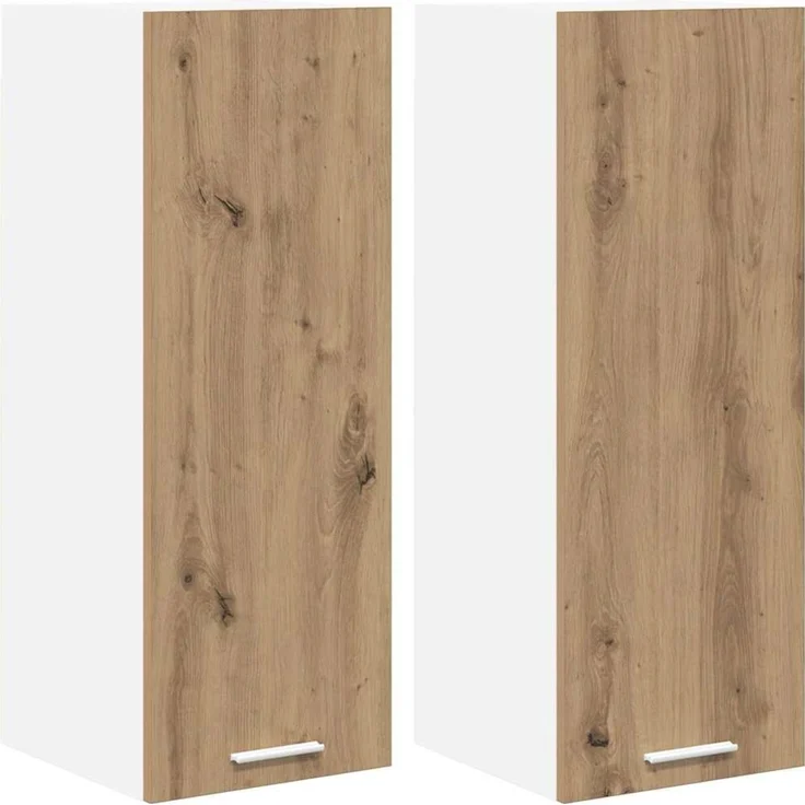 vidaXL Hängeschrank 2 stk. Artisan-Eiche und Weiß Holzwerkstoff 884257 – Bild 2