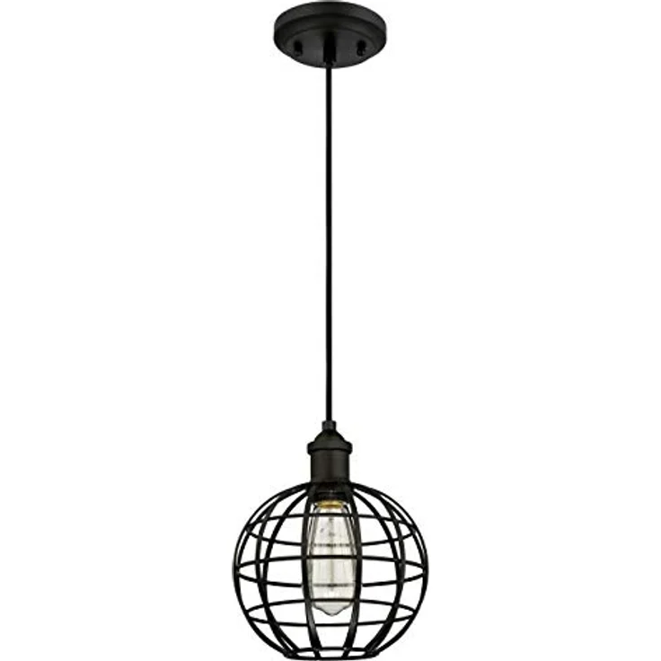 Westinghouse Hängeleuchte 6105040, Pendelleuchte in schwarz matt mit modernem Design – Bild 2