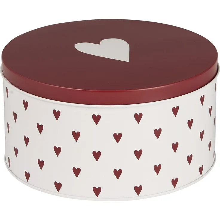 Ib Laursen - Gebäckdose Plätzchendose Weihnachtsgebäckdose Herzen Rund 32972-00