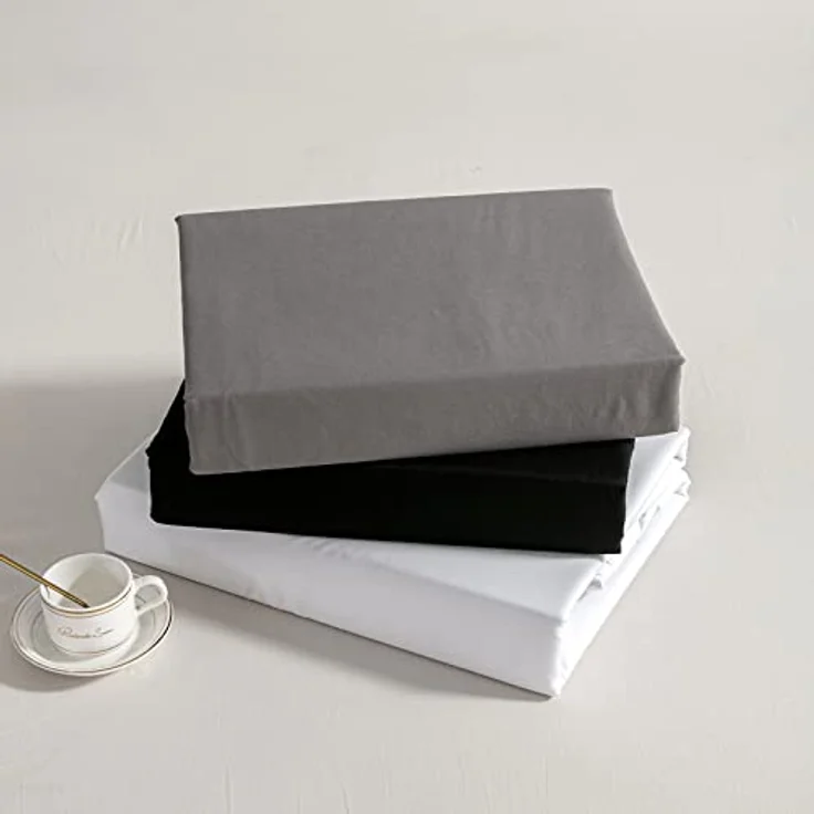 Good Nite Spannbettlaken 180x200 cm Grau Polyester Bettlaken 30cm Extra Tiefe Taschenlaken Spannbetttuch Weich und atmungsaktiv Maschinenwaschbar – Bild 8