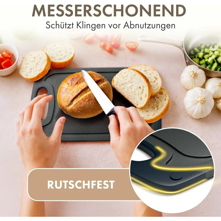 Blumtal Frühstücksbrett Blumtal Frühstücksbrettchen Kunststoff 25x15 im Set spülmaschinenfest, Kunststoff, (2-St) – Bild 3