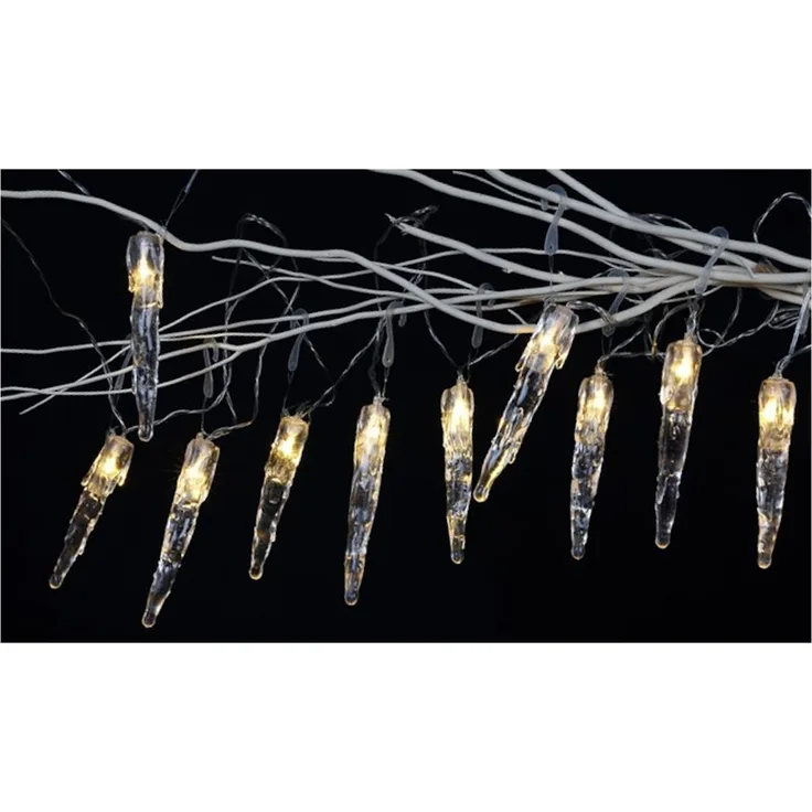 LED Eiszapfen-Lichterkette 10LED Weihnachtsbeleuchtung Weihnachtsdeko Winterdeko