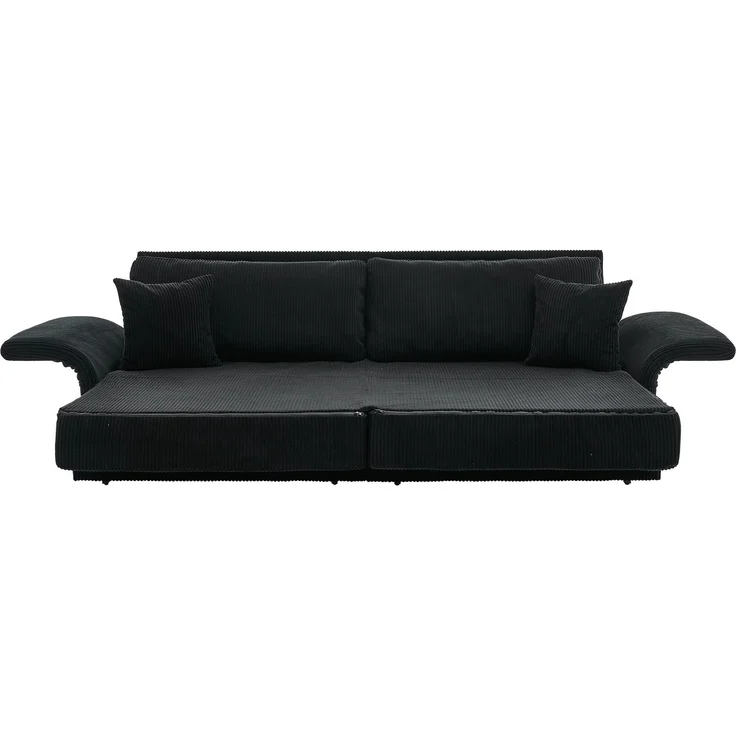ZUBALIYA Schlafsofa 69.00x23.00 cm, mit Cordbezug, für Wohnzimmer und Apartments, mit stabilem Untergestell, Beige – Bild 19