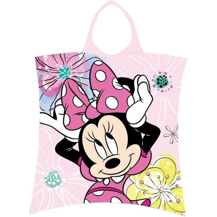 Disney Minnie Mouse Badeponcho für Kinder Hochwertiger Frottee aus 100 % Baumwolle – Bild 2