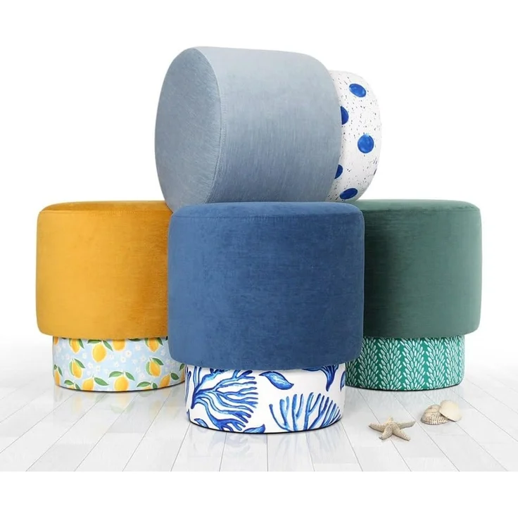 Hanah Home 'Colyos 8853' Pouffe, Mehrfarbig, 43 x 46 x 43 cm – Bild 7