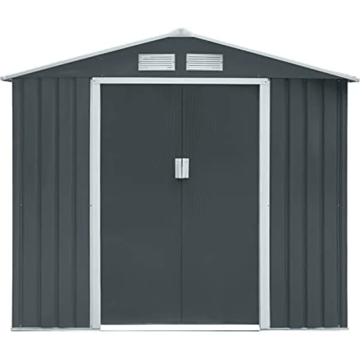 HATTORO S100 Metall Gerätehaus XL Geräteschuppen Garten Schuppen Gartenhaus Grau – Bild 6