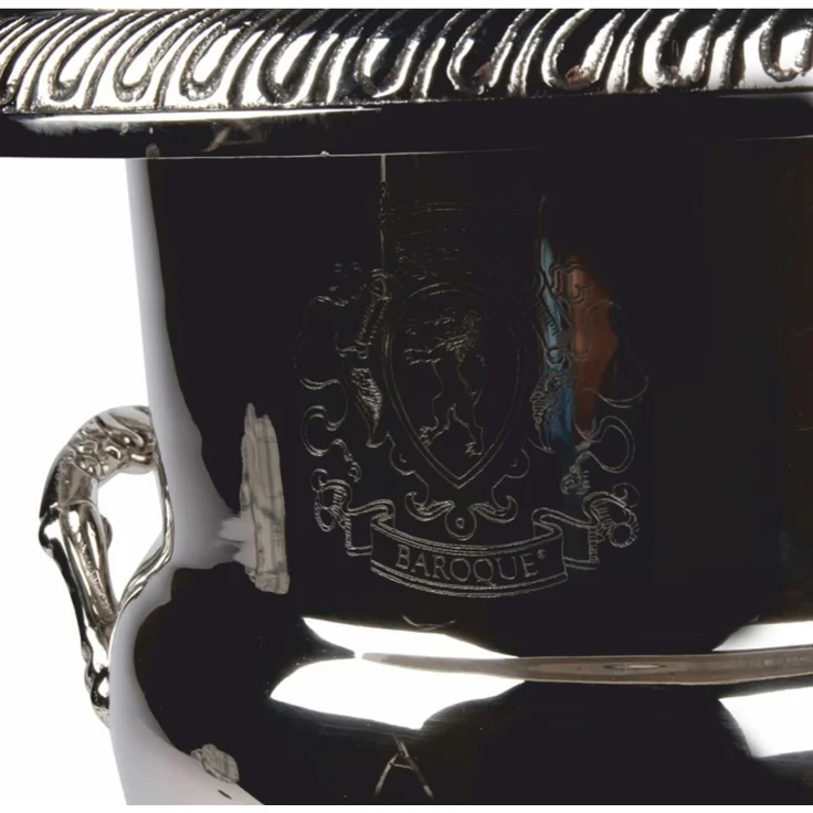 Casa Padrino Barock Weinkühler Silber H. 37 cm - Barock Champagnerkühler – Bild 2