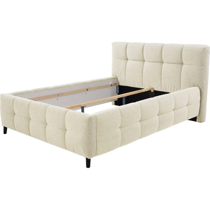Jockenhöfer Gruppe Polsterbett LUCY, wahlweise mit Federholzleisten und 7-Zonen-TTFK-Matratze in H3, Bubble-Optik, 2 Einlegetiefen möglich, 140/180 cm x 200 cm – Bild 2