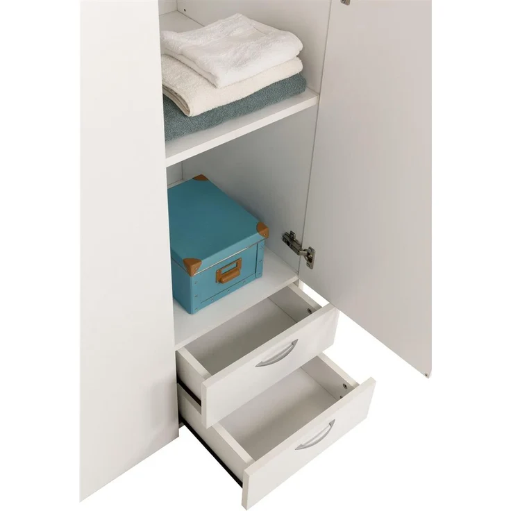 Kleiderschrank, weiß, 120 x 177 x 52 cm – Bild 6