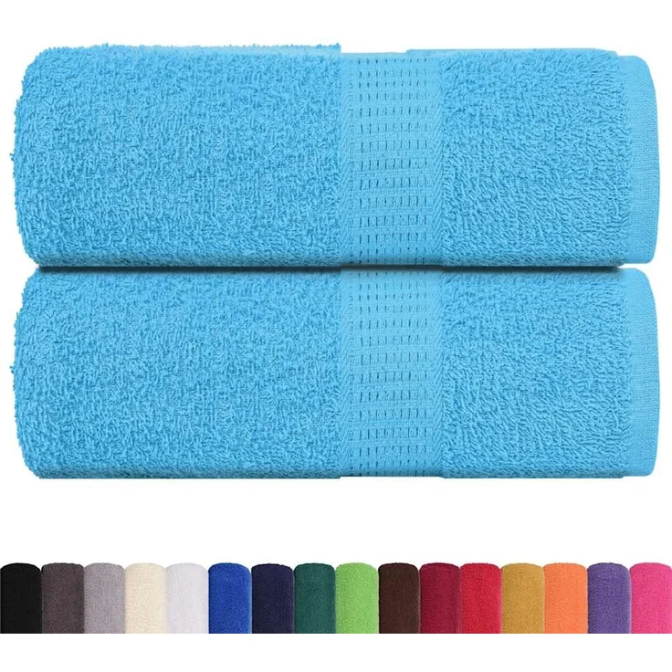 vidaXL Gästetücher FROGN 2 Stk. Türkis 30x50 cm 360 g/m² 136971 – Bild 2