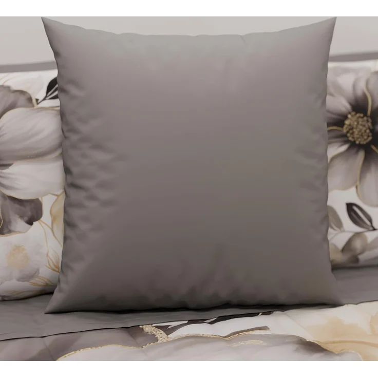 PETTI Artigiani Italiani – 2er-Set Kissenbezüge 60x60 cm aus Mikrofaser, Zierkissenbezüge für Schlafzimmer & Sofa, Uni Dunkelgrau, 100 % Made in Italy – Bild 2