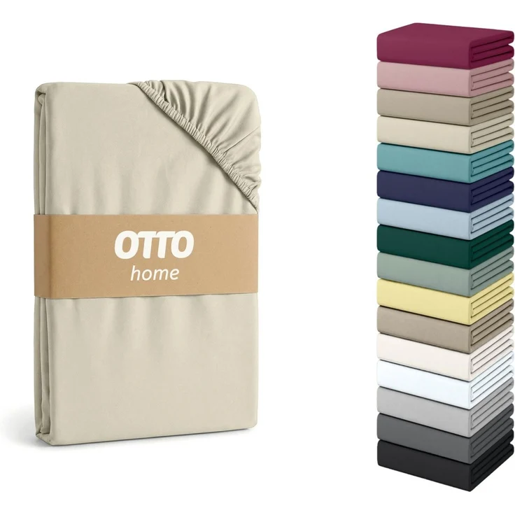 OTTO home Spannbettlaken Cremona, in PREMIUM Qualität aus 96% Baumwolle & 4% Elasthan, Single-Jersey, Gummizug: rundum, (1 Stück), Größe ab 90x200 cm, in 145g/m² sowie 180 g/m² erhältlich – Bild 5