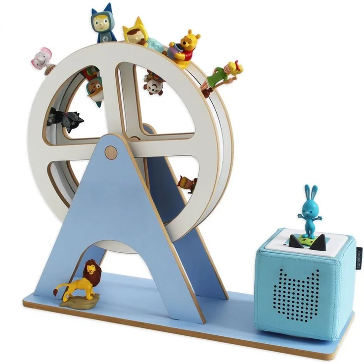 Holzura Kinderregal Tonie Regal Riesenrad mit magnetischem Rahmen für Toniefiguren
