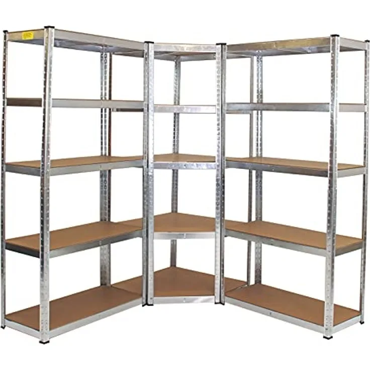 Regalsystem 3 tlg. 1 Eckregal & 2 Schwerlastregale 180x90x40cm,15 Böden