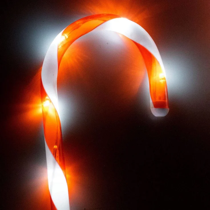 LED-Lichterkette Zuckerstangen 8er-Set Weihnachtsbeleuchtung Weihnachtsdeko Gartenbeleuchtung Gartendeko Winterdekoration Zuckerstange – Bild 2