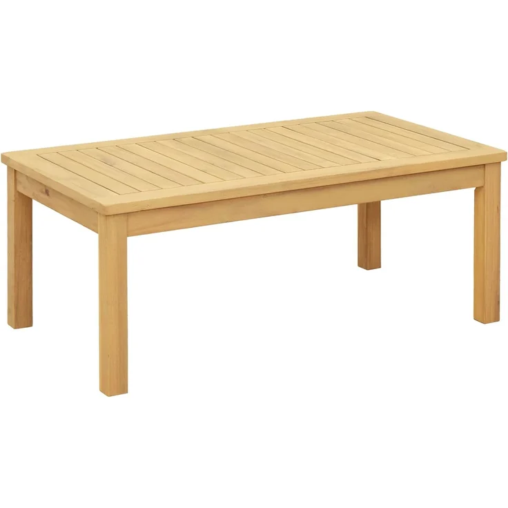 Couchtisch Sofatisch, Helles Akazienholz 90 x 50 x 36 cm Massivholz Akazie d278e – Bild 2