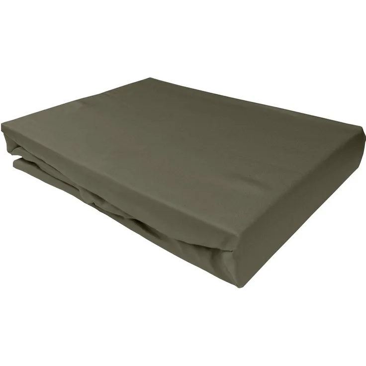 Mako-Satin Spannbettlaken dark olive 100x200cm Höhe 21-30cm