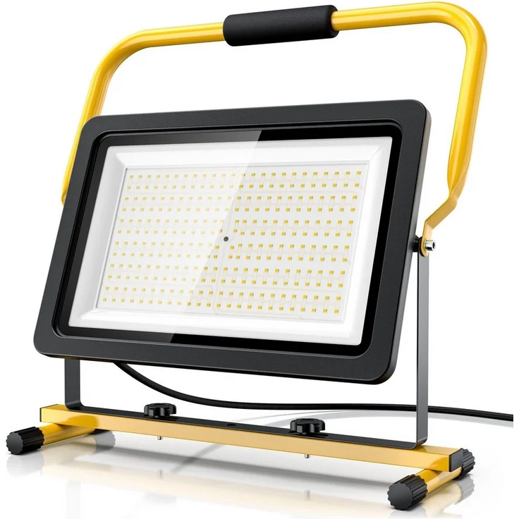 Brandson Baustrahler, LED fest integriert, Warmweiß, 150 Watt LED, Arbeitsscheinwerfer, Bauscheinwerfer, Arbeitsleuchte – Bild 4