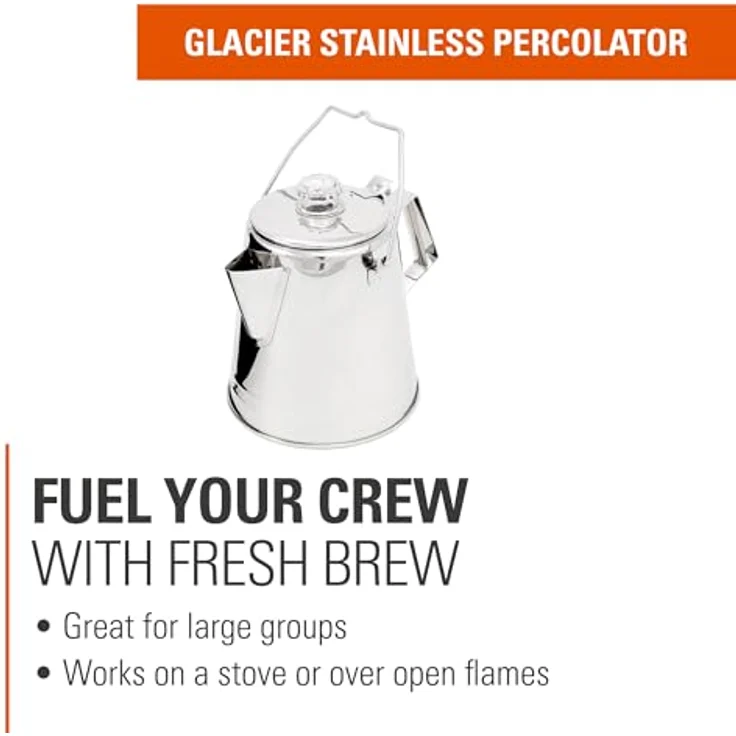 GSI Outdoors czajnik Gletscher Edelstahl 8 Tasse perc (65008) – Bild 3