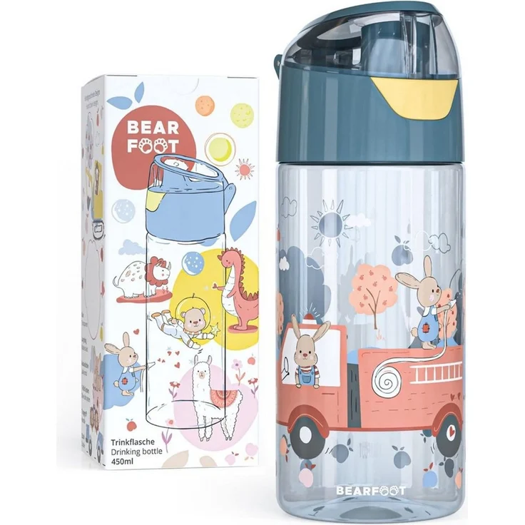 BEARFOOT Trinkflasche Trinkflasche Kinder, leichte Wasserflasche - Feuerwehr – Bild 1