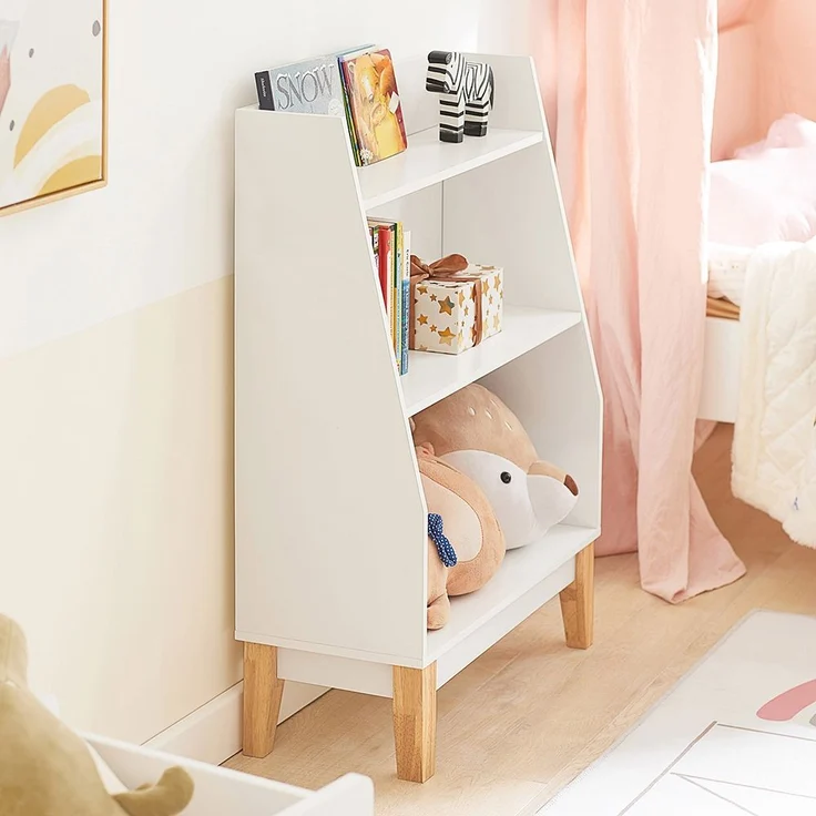 SoBuy KMB47-W Kinderregal, MDF, Lackiert, Weiß, 60 x 51 x 18 cm – Bild 5